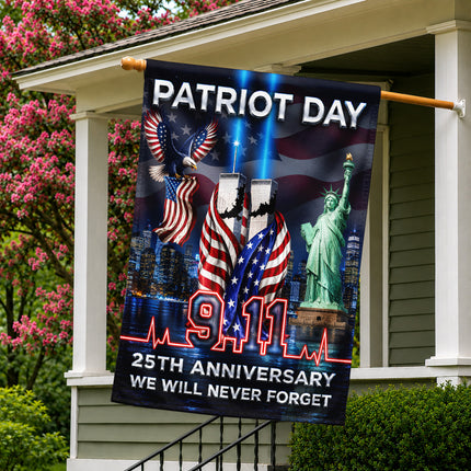 SP-01 Twin Towers Bald Eagle Patriot Day 25th Anniversary Flag