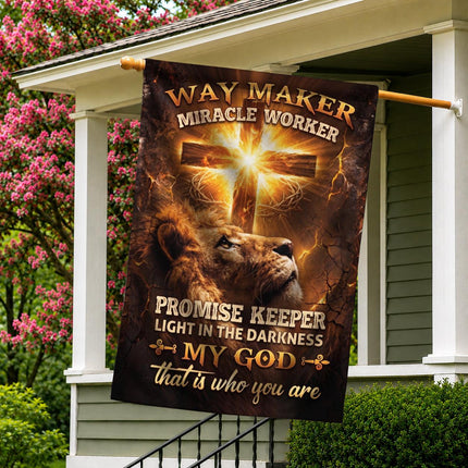 Way Maker Miracle Worker Promise Keeper Flag