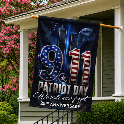 Patriot Day 25th Anniversary Midnight Police Eagle 9 11 Memorial Flag