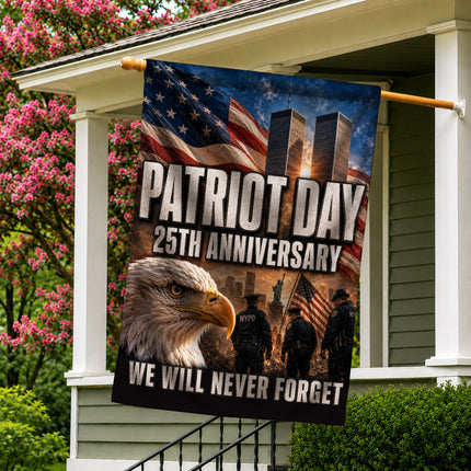 Patriot Day 25th Anniversary Police Eagle Twin Towers Memorial Flag