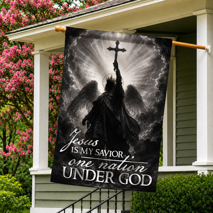 SP-01 Jesus Cross Flag One Nation Under God American Heritage Patriotic Celebrations
