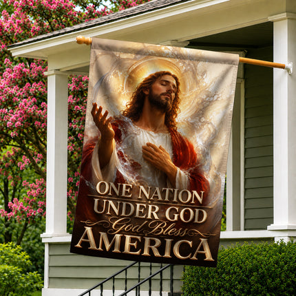SP-01 Prayer and Faith Flag One Nation Under God God Bless America