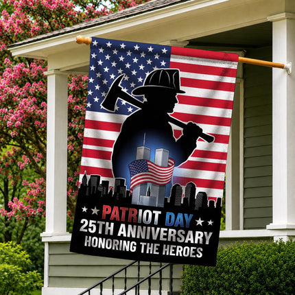 Patriot Day 25th Anniversary Firefighter Heroes Memorial Flag