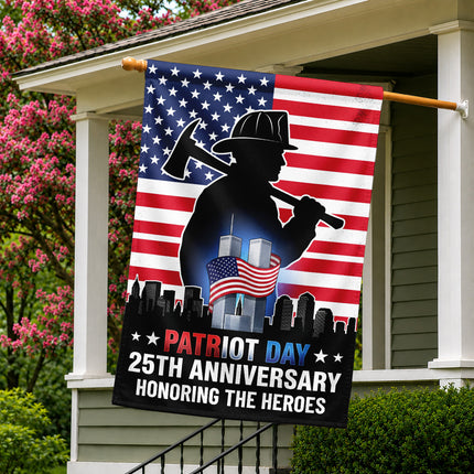 Patriot Day 25th Anniversary Firefighter Heroes Memorial Flag
