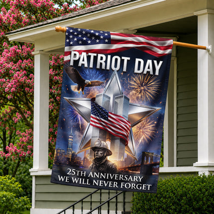SP-01 We Will Never Forget Patriot Day 25th Anniversary Firefighter Flag