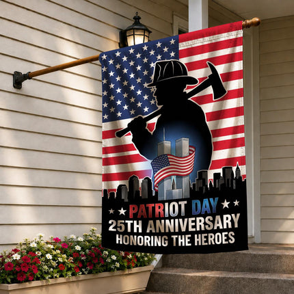 Patriot Day 25th Anniversary Firefighter Heroes Memorial Flag