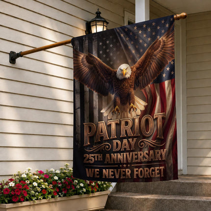 Patriot Day 25th Anniversary We Never Forget Flag
