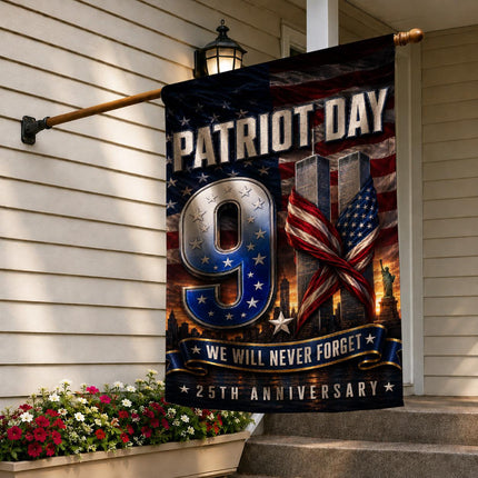 Patriot Day 25th Anniversary We Will Never Forget 9 11 Memorial Flag