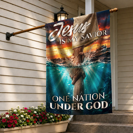 SP-01 One Nation Under God Flag Christian Faith and Patriotism Prayer Gatherings