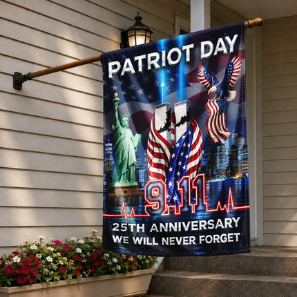 SP-01 Twin Towers Bald Eagle Patriot Day 25th Anniversary Flag
