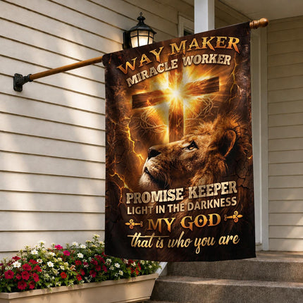 Way Maker Miracle Worker Promise Keeper Flag