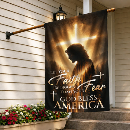 SP-01 Cross Garden Flag Crown of Thorns Resurrection Faith Independence Day