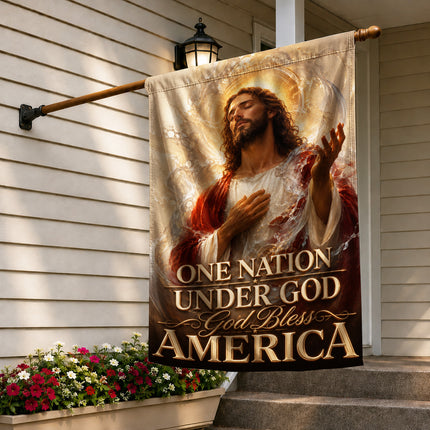 SP-01 Prayer and Faith Flag One Nation Under God God Bless America