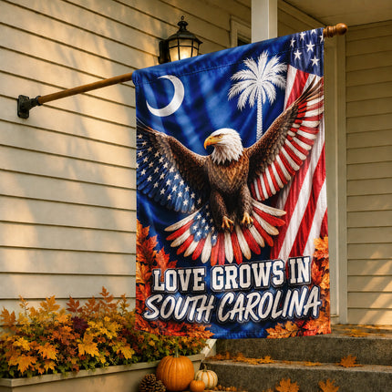 South Carolina Patriotic Eagle Autumn Pride Flag