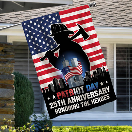 Patriot Day 25th Anniversary Firefighter Heroes Memorial Flag