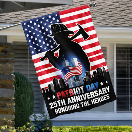 Patriot Day 25th Anniversary Firefighter Heroes Memorial Flag