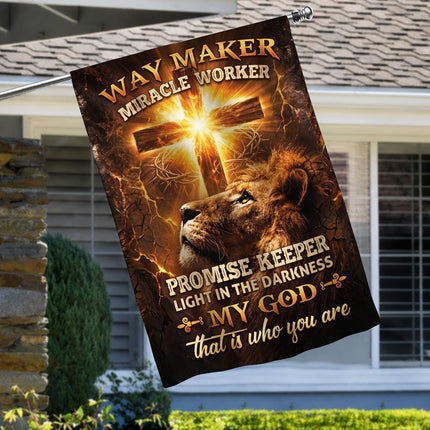 Way Maker Miracle Worker Promise Keeper Flag