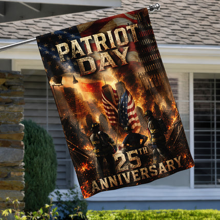 Ground Zero Firefighters Patriot Day 25th Anniversary Memorial Flag