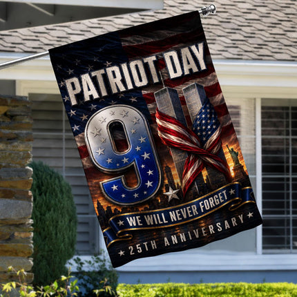 Patriot Day 25th Anniversary We Will Never Forget 9 11 Memorial Flag