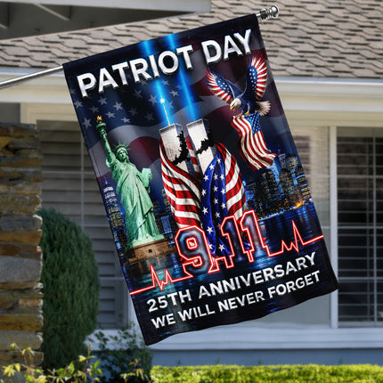 SP-01 Twin Towers Bald Eagle Patriot Day 25th Anniversary Flag