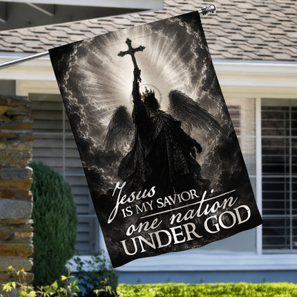 SP-01 Jesus Cross Flag One Nation Under God American Heritage Patriotic Celebrations