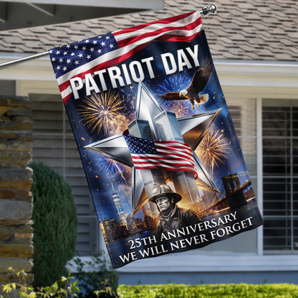 SP-01 We Will Never Forget Patriot Day 25th Anniversary Firefighter Flag
