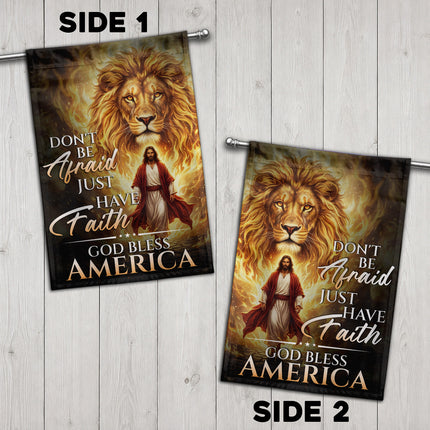 SP-01 Christian Faith Flag Don't Be Afraid Just Have Faith God Bless America