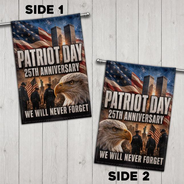Patriot Day 25th Anniversary Police Eagle Twin Towers Memorial Flag