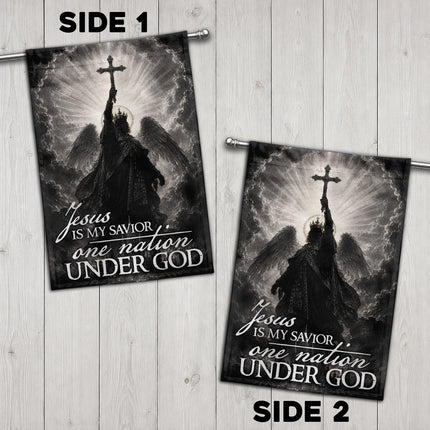 SP-01 Jesus Cross Flag One Nation Under God American Heritage Patriotic Celebrations