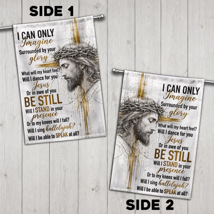 God Christian Flag I Can Only Imagine Be Still Jesus Portrait