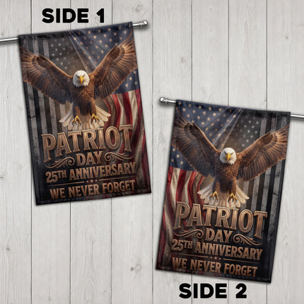Patriot Day 25th Anniversary We Never Forget Flag