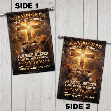 Way Maker Miracle Worker Promise Keeper Flag