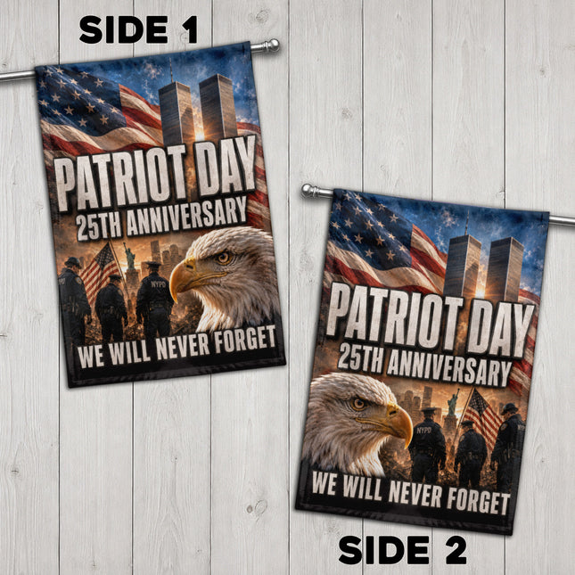 Patriot Day 25th Anniversary Police Eagle Twin Towers Memorial Flag