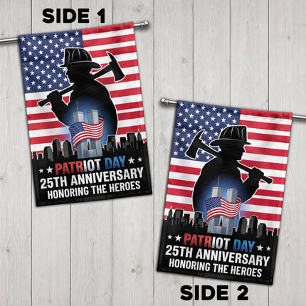Patriot Day 25th Anniversary Firefighter Heroes Memorial Flag