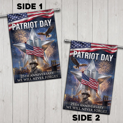 SP-01 We Will Never Forget Patriot Day 25th Anniversary Firefighter Flag