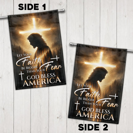 SP-01 Cross Garden Flag Crown of Thorns Resurrection Faith Independence Day