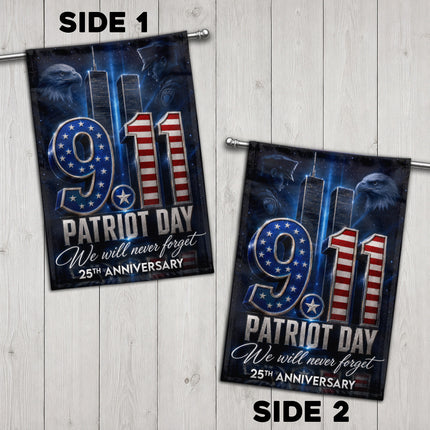 Patriot Day 25th Anniversary Midnight Police Eagle 9 11 Memorial Flag