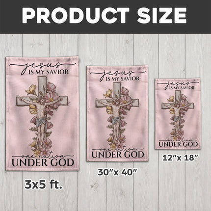 SP-01 Jesus Christ Flag Faith and Courage One Nation Under God Family Gatherings