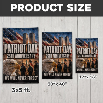 Patriot Day 25th Anniversary Police Eagle Twin Towers Memorial Flag