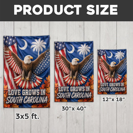 South Carolina Patriotic Eagle Autumn Pride Flag