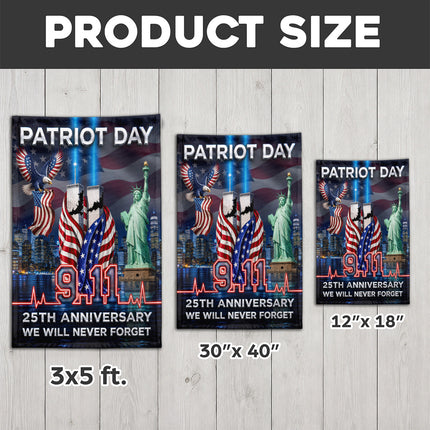 SP-01 Twin Towers Bald Eagle Patriot Day 25th Anniversary Flag