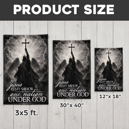 SP-01 Jesus Cross Flag One Nation Under God American Heritage Patriotic Celebrations