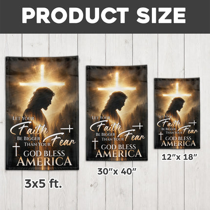 SP-01 Cross Garden Flag Crown of Thorns Resurrection Faith Independence Day