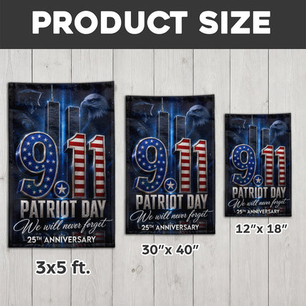 Patriot Day 25th Anniversary Midnight Police Eagle 9 11 Memorial Flag