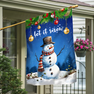 Let It Snow Flag - Merry Christmas Decoration