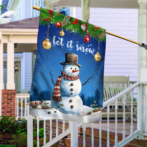 Let It Snow Flag - Merry Christmas Decoration