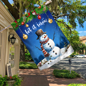 Let It Snow Flag - Merry Christmas Decoration