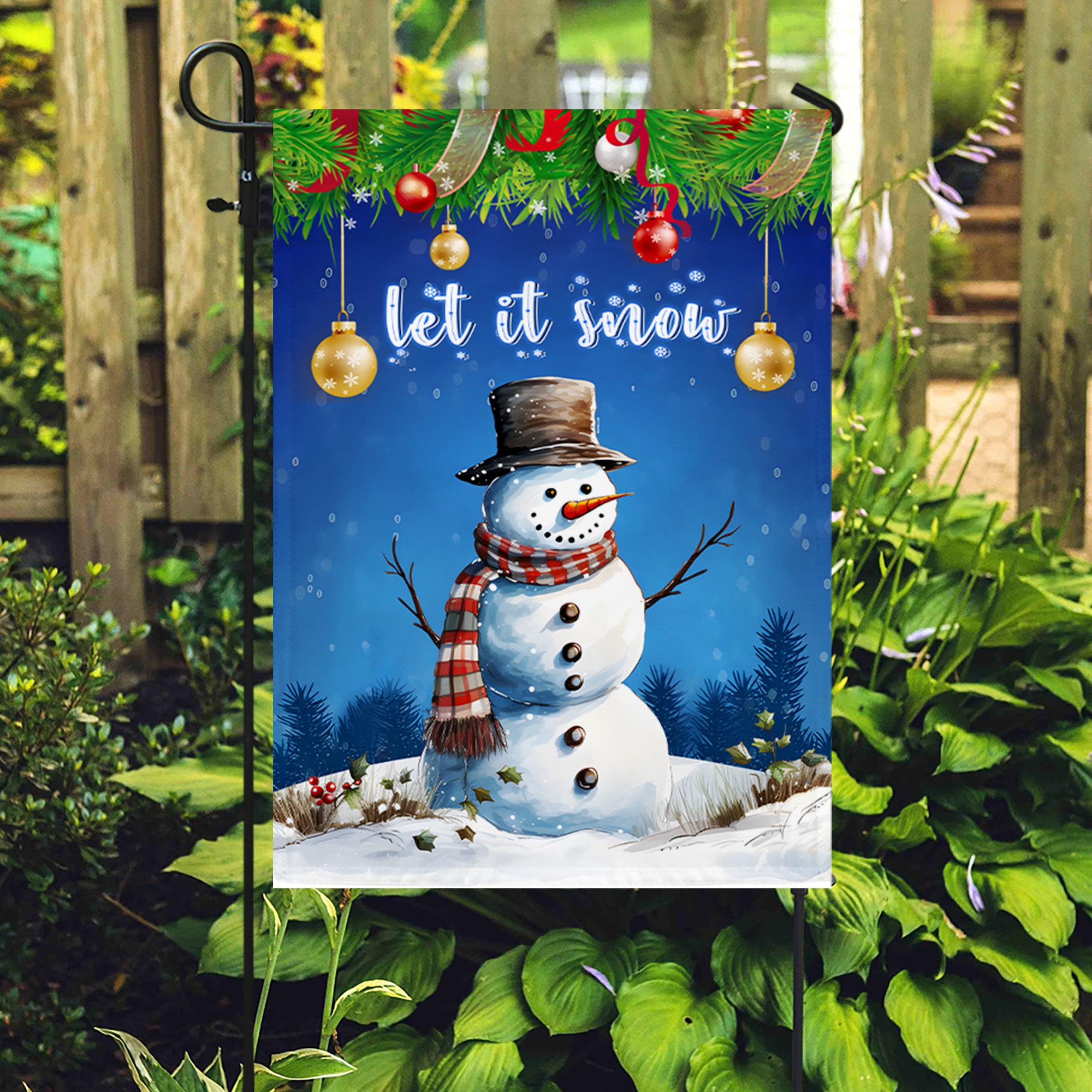 Let It Snow Flag - Merry Christmas Decoration