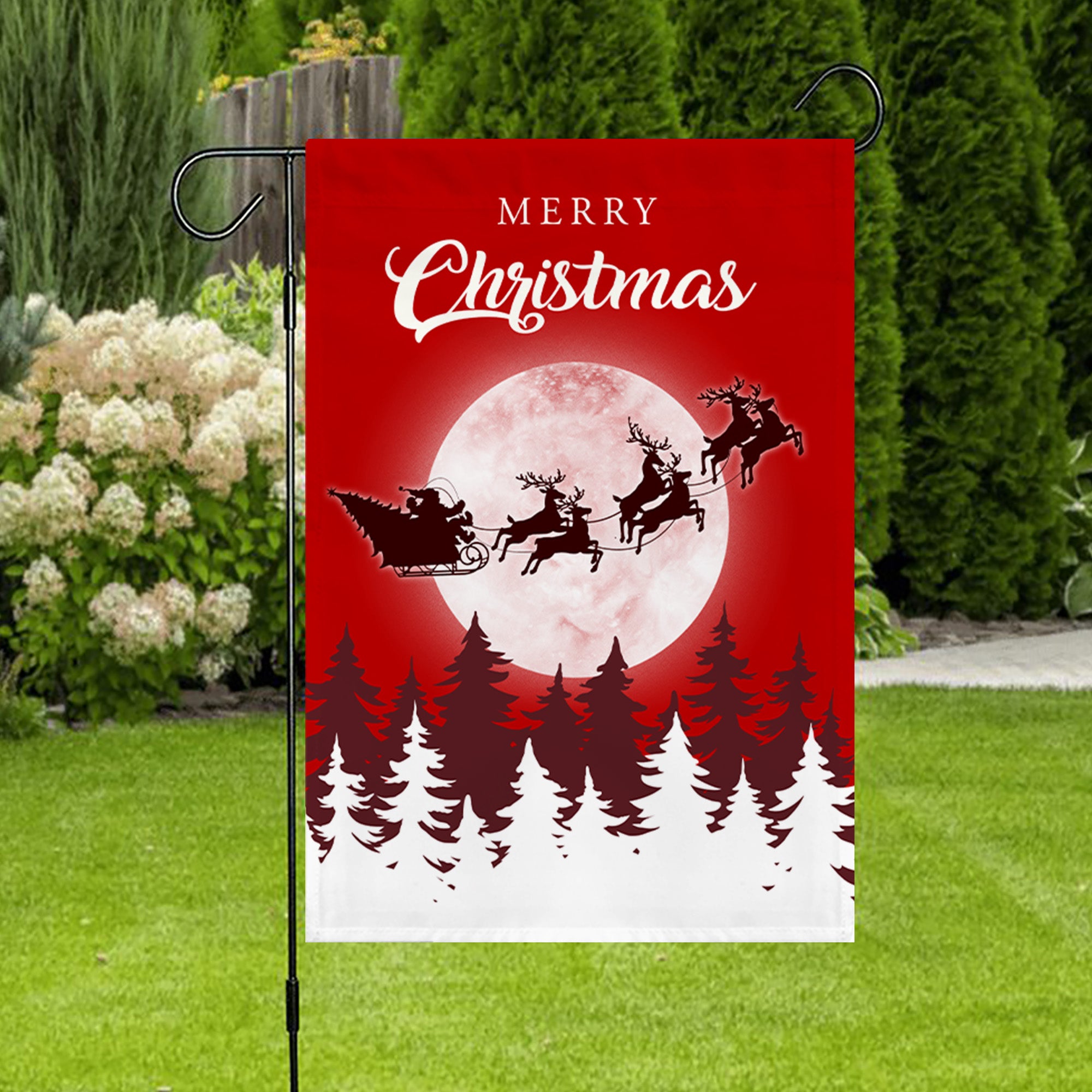 Merry Christmas Flag - Christmas Holiday Decoration