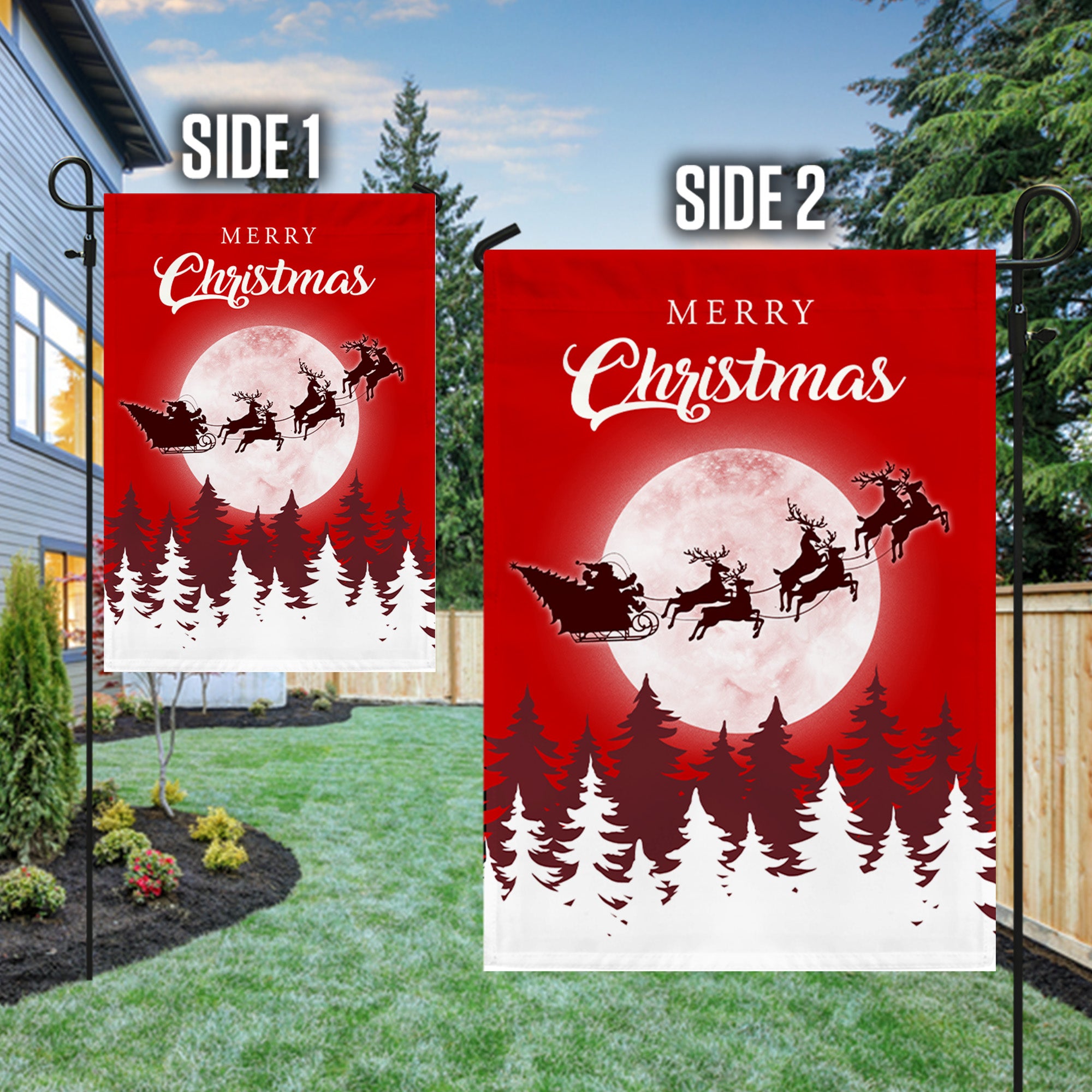 Merry Christmas Flag - Christmas Holiday Decoration